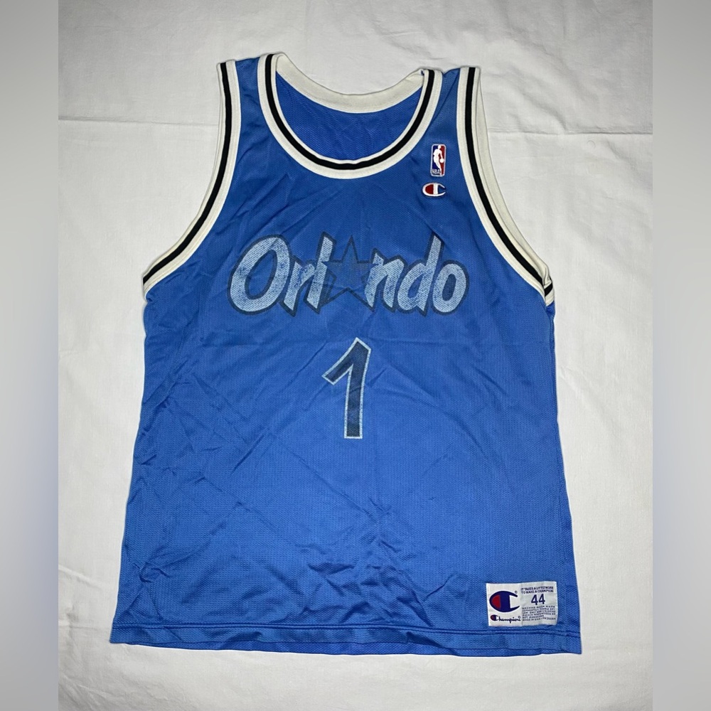 VINTAGE Orlando Magic Men Jersey 44 Blue Penny Anfernee Hardaway Champion READ